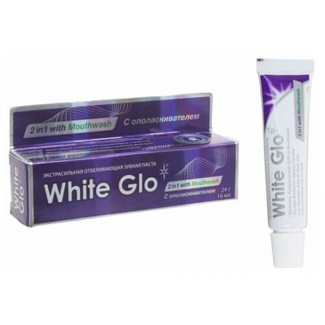 Отбеливающая зубная паста White Glo "2 в 1", 24 г