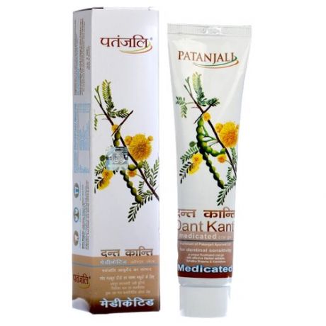 Зубная паста-гель Дант Канти Медикейтэд Патанджали (DANT KANTI Medicated Gel Patanjali) 100г