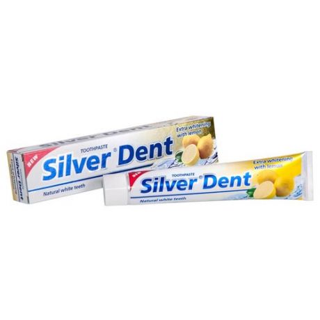 Паста зубная Silver dent Экстра отбеливание с лимоном, 100г, 3 шт.
