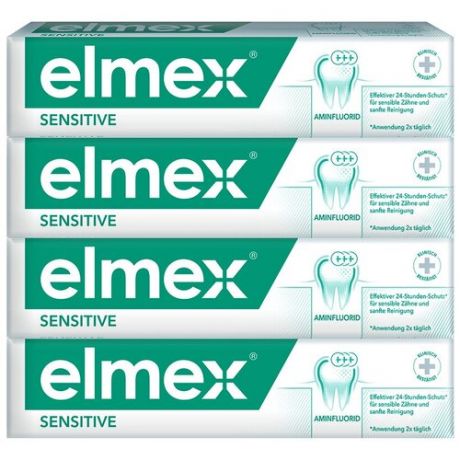 Зубная паста Elmex ELMEX Сенситив Плюс для чувствительных зубов, 75 мл, 4 шт.