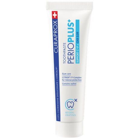 Зубная паста Curaprox Perio Plus Support CHX 0,09%, 75 мл