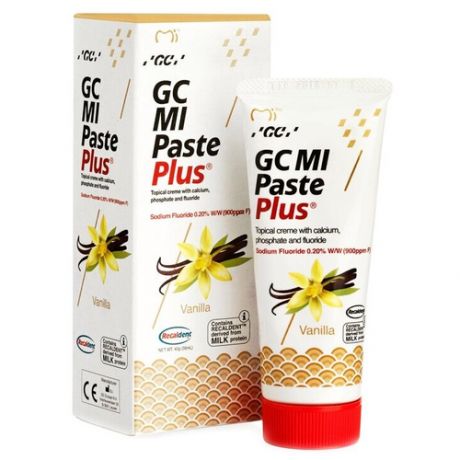 GC MI Paste Plus - крем c фтором, для реминерализации и снижения чувствительности Ваниль, 40 г