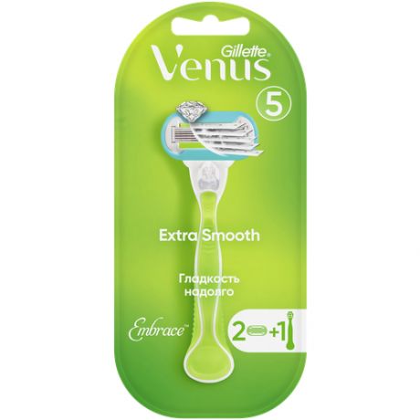 Бритвенный станок VENUS Extra Smooth Embrace 5 лезвий, с 2 сменными кассетами