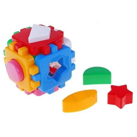 ТехноК Игрушка куб-сортер «Умный малыш» мини, 12 элементов
