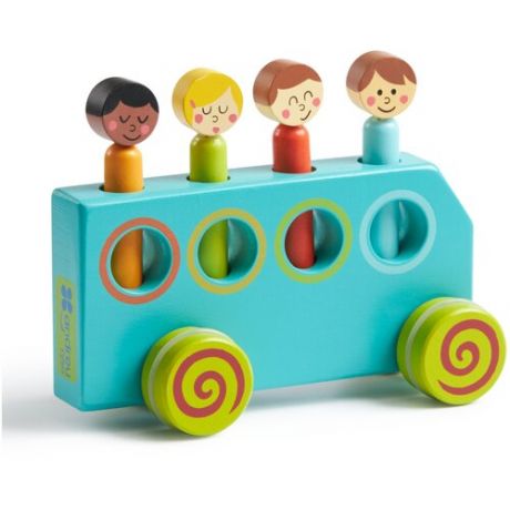 ANDREU Toys Деревянный автобус с фигурками