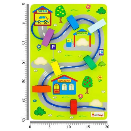 Игрушка для детей интерактивная развивающая Шнуровка "Дальняя дорога" (деревянная)