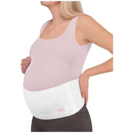 Бандаж для беременных дородовой высота 18 см MamaLine MS B-1218, Белый L-XL