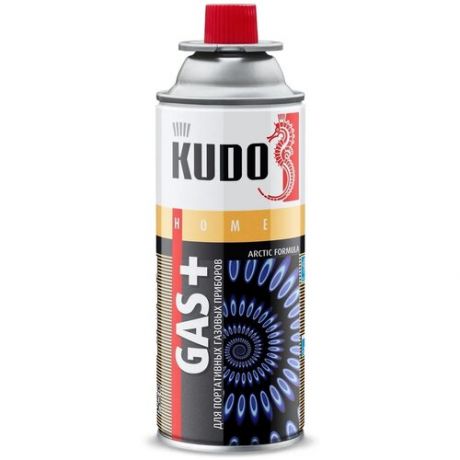 Газовый баллон для туристических плиток KUDO 520 мл (газовый баллончик для горелки, газ универсальный для портативных газовых приборов) KU-H403