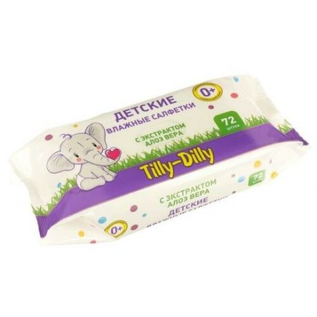 Tilly- Dilly Влажные детские салфетки Tilly- Dilly алоэ 72 шт