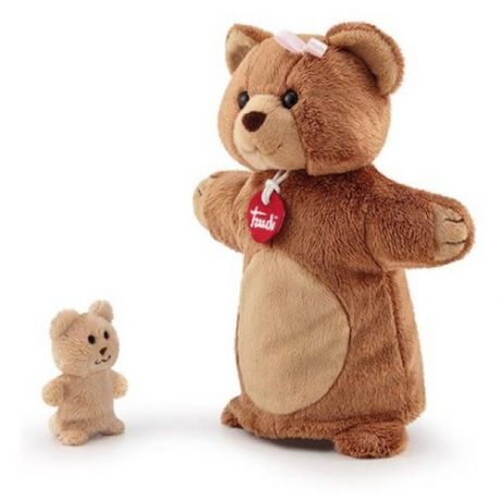 Trudi Игрушка на руку Медведь с медвежонком, 29858 коричневый/бежевый