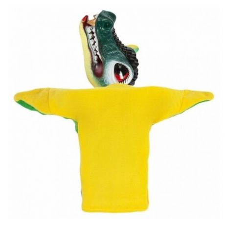 Жирафики Кукла-перчатка Крокодил зеленый/желтый