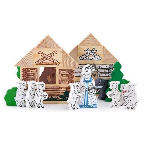 Деревянный игровой набор Томик "Сказки", Волк и семеро козлят (4534-5)
