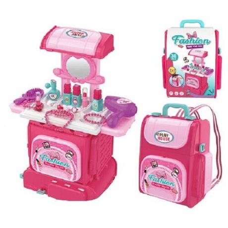 Набор парикмахера детский, игровой набор для девочек, в рюкзачке, 30 предметов, размер рюкзака - 22 х 13 х 28 см
