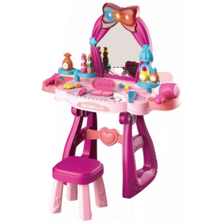 Детский туалетный столик «Маленькая Принцесса» со световыми и звуковыми эффектами, высота 70 см, 36 аксессуара / 8222C