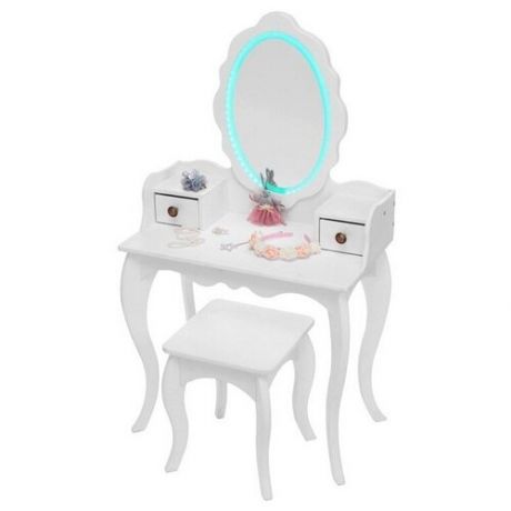 Туалетный столик DreamToys для девочек Принцесса Эльза с подсветкой (EL311004), белый