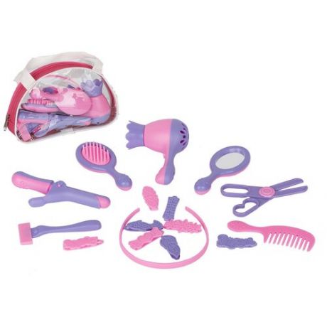 Набор парикмахера детский, игровой набор Стилиста-парикмахера для девочек, в сумке 16 предметов