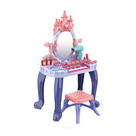 Детское трюмо туалетный столик сенсорный со стульчиком и пианино 74 см. (661-136)