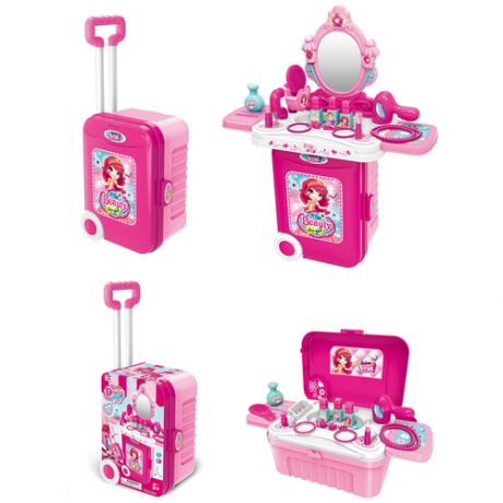 Детский многофункциональный игровой набор косметики для девочек 3 in 1 в чемодане Xiong Cheng, 008-953A Beauty Angel