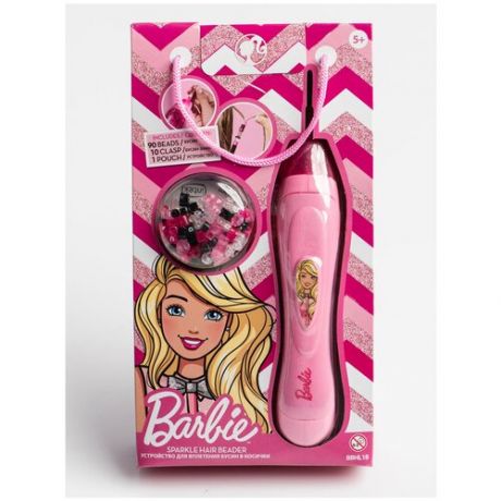 BBHL1B Устройство для вплетения бусин в косички "Barbie Sparkle Hair Beader" механическое, без батареек, в комплекте с 100 бусинами, т.м. Barbie