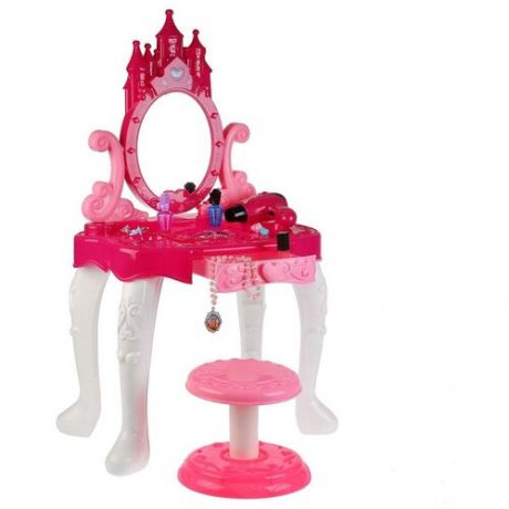 Игрушечное трюмо (столик туалетный) с зеркалом, свет/звук, с аксессуарами арт. 1604X039