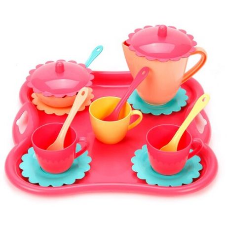 Набор посуды Mary Poppins Карамель 39497 розовый/желтый/голубой