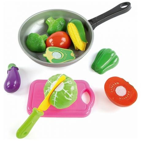 Набор продуктов с посудой Mary Poppins Овощи в сковороде 453045 серый/розовый/зеленый