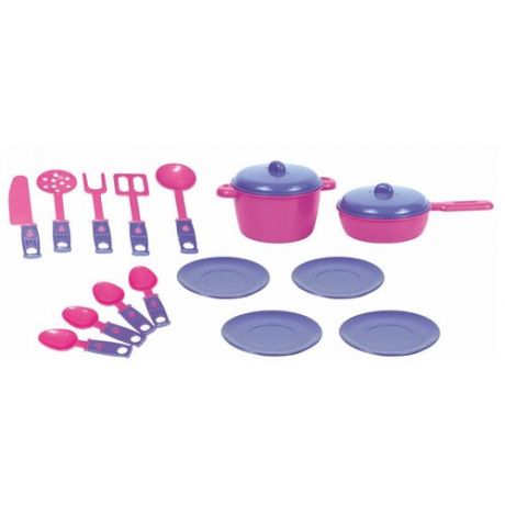 Набор посуды ZEBRATOYS Обед 15-10037-5 розовый/фиолетовый