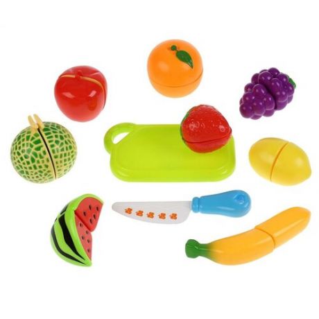 Набор продуктов с посудой Играем вместе Три кота фрукты и ягоды 1902K108-R1 разноцветный