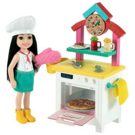 Игровой набор Барби "Челси повар. Пицца-шеф с кухней и духовкой" GTN63