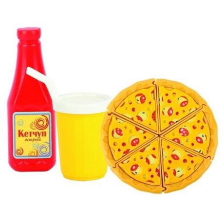 Игровой набор Пицца, набор продуктов, детский набор,3 предмета