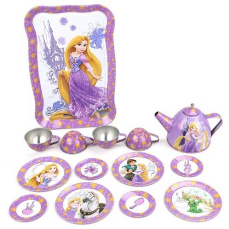 Набор чайной посуды Disney Принцесса Рапунцель (15 предм., металлич.)
