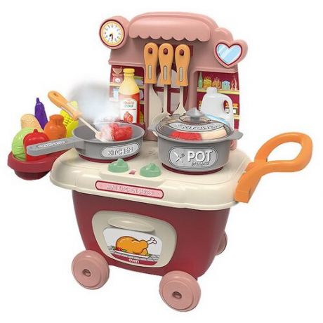 Игровой набор Pituso Кухня Taste Kitchen на колесиках Pink/Розовый