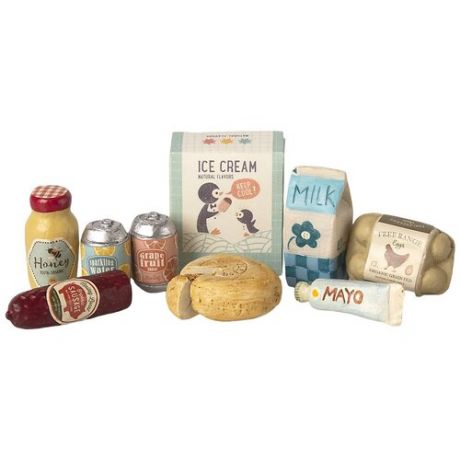 Набор продуктов Maileg Miniature Grocery Box 11-1301-00 бежевый