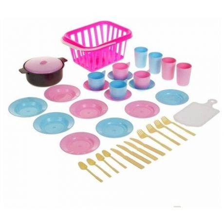 Совтехстром Детский кухонный набор «Пикник», 35 предметов, цвета микс