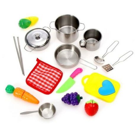 Market-Space Набор металлической посуды «Повар» 15 предметов