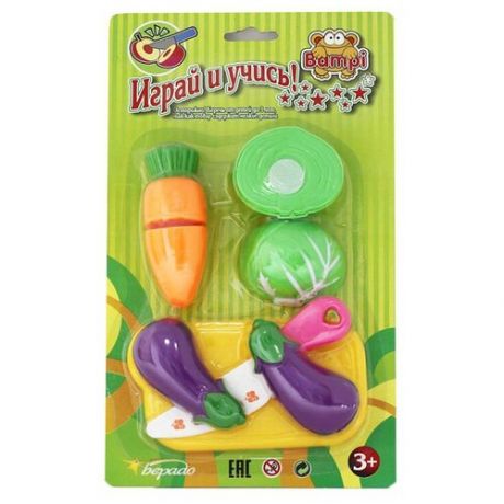 Фрукты нарезные на липучках / Продуктовый игровой набор фрукты и овощи на липучках, игрушечная еда