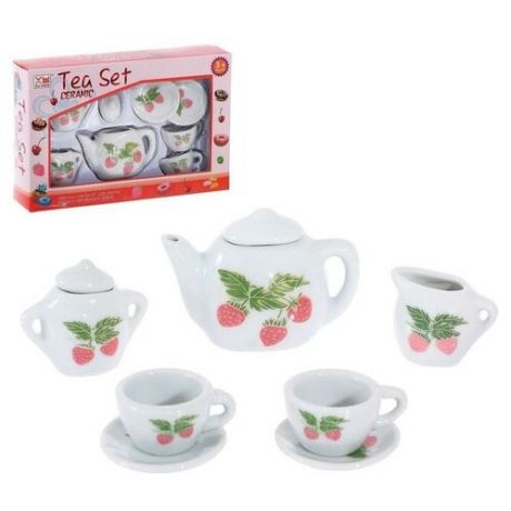 Market-Space Набор керамической посудки «Цветочное чаепитие», 7 предметов