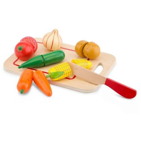 Набор продуктов с посудой New Classic Toys Овощи 10577 разноцветный