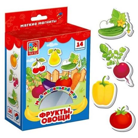 Игровой набор на магнитах Фрукты, овощи Vladi Toys 4131654 .