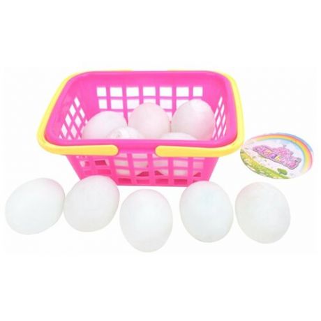 Игровой набор "Продукты - яйца" 10 шт. в корзине Наша Игрушка 8989-50
