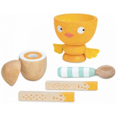 Яйцо на завтрак деревянный игровой набор 6 предметов для детей от 3 лет
