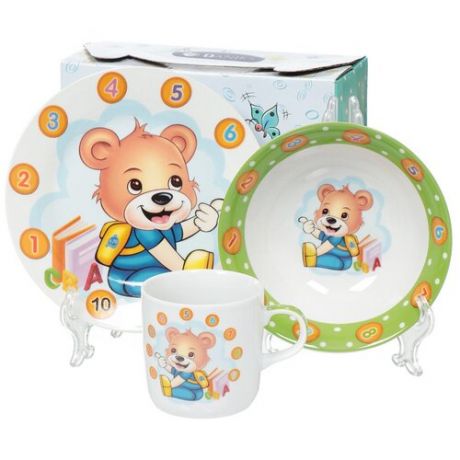 Набор детской посуды Веселый мишка