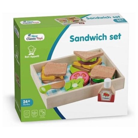 Сандвичи набор игрушечный деревянный из серии Bon Appetit для детей от 2 лет
