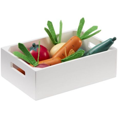 Набор игрушечных овощей в ящике