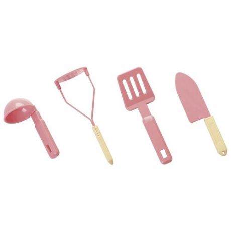 Набор посуды ОГОНЁК Маленькая принцесса С-1506 розовый/бежевый