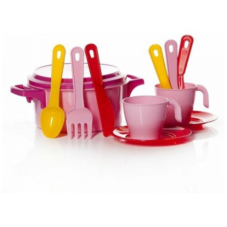 Набор детской посуды "Хозяйка" (столовый, на 2 персоны) (цвет в ассортименте)