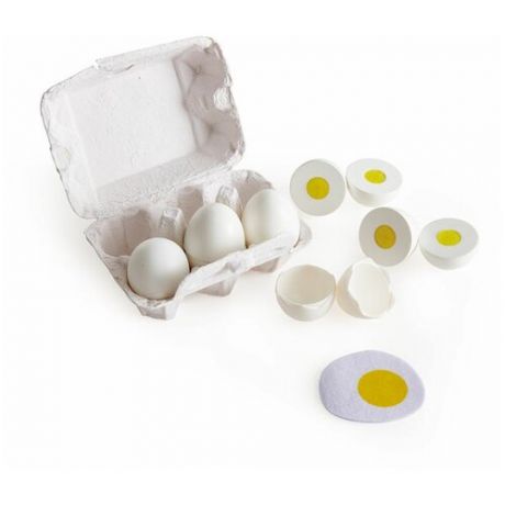 Набор продуктов Hape Egg Carton E3156 белый/желтый