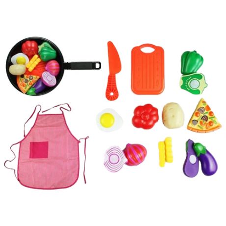 Набор продуктов с посудой Yako Моей Малышке M7078-3 разноцветный