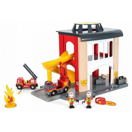 Brio Игровой набор Пожарная станция 33833, красный/белый/серый
