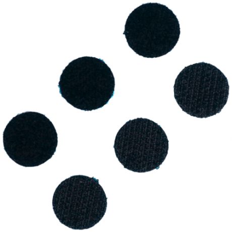 Липучка на клеевой основе "Круг", набор 55 шт., размер 1 шт: 1.5 см, цвет чёрный
